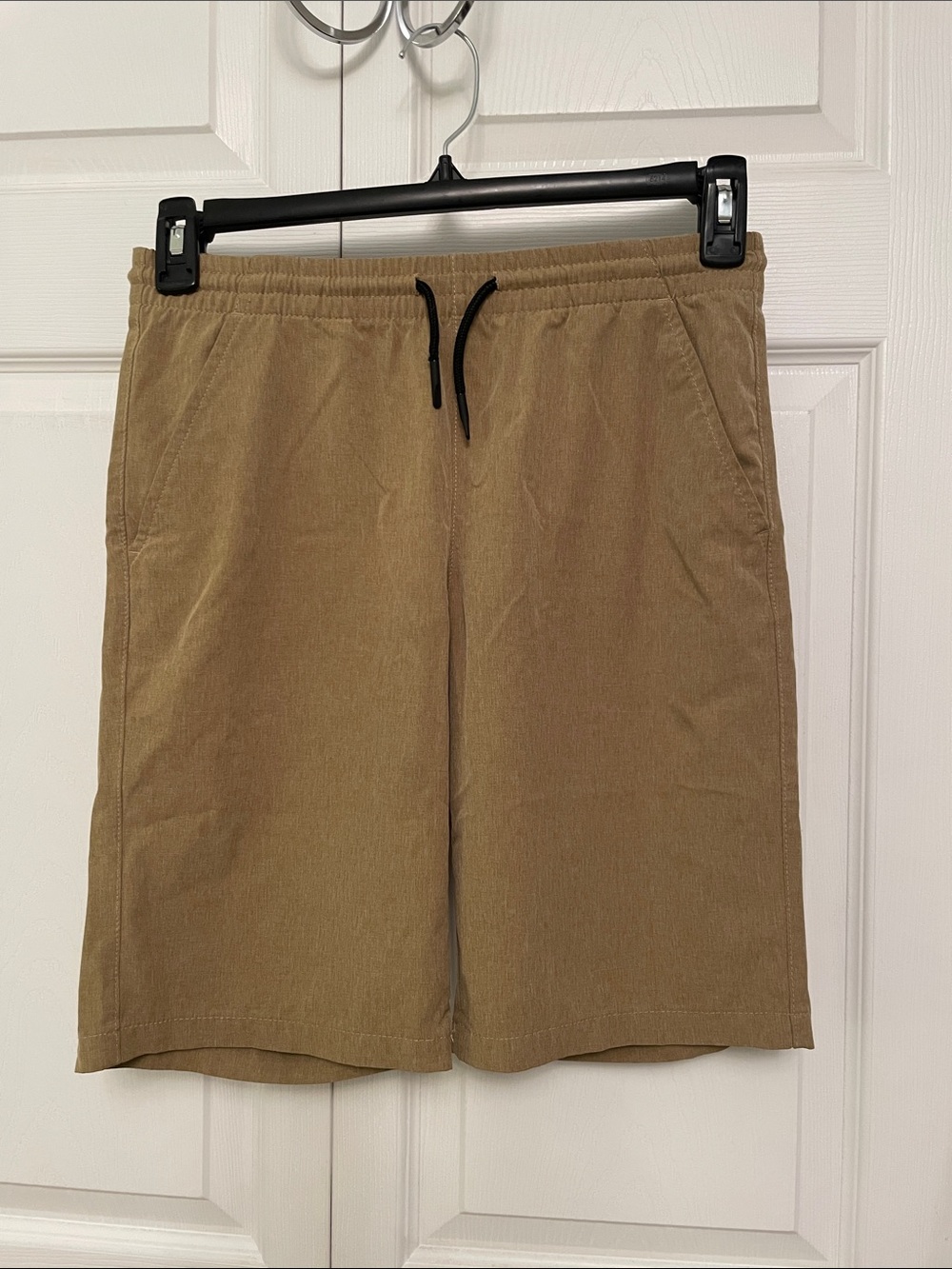 Nautica Boys Large 14-16 Khaki Performance Shorts with Pockets & Drawstrings